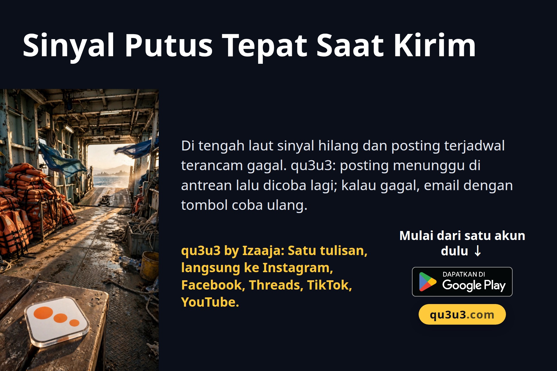 Sinyal Putus Tepat Saat Kirim