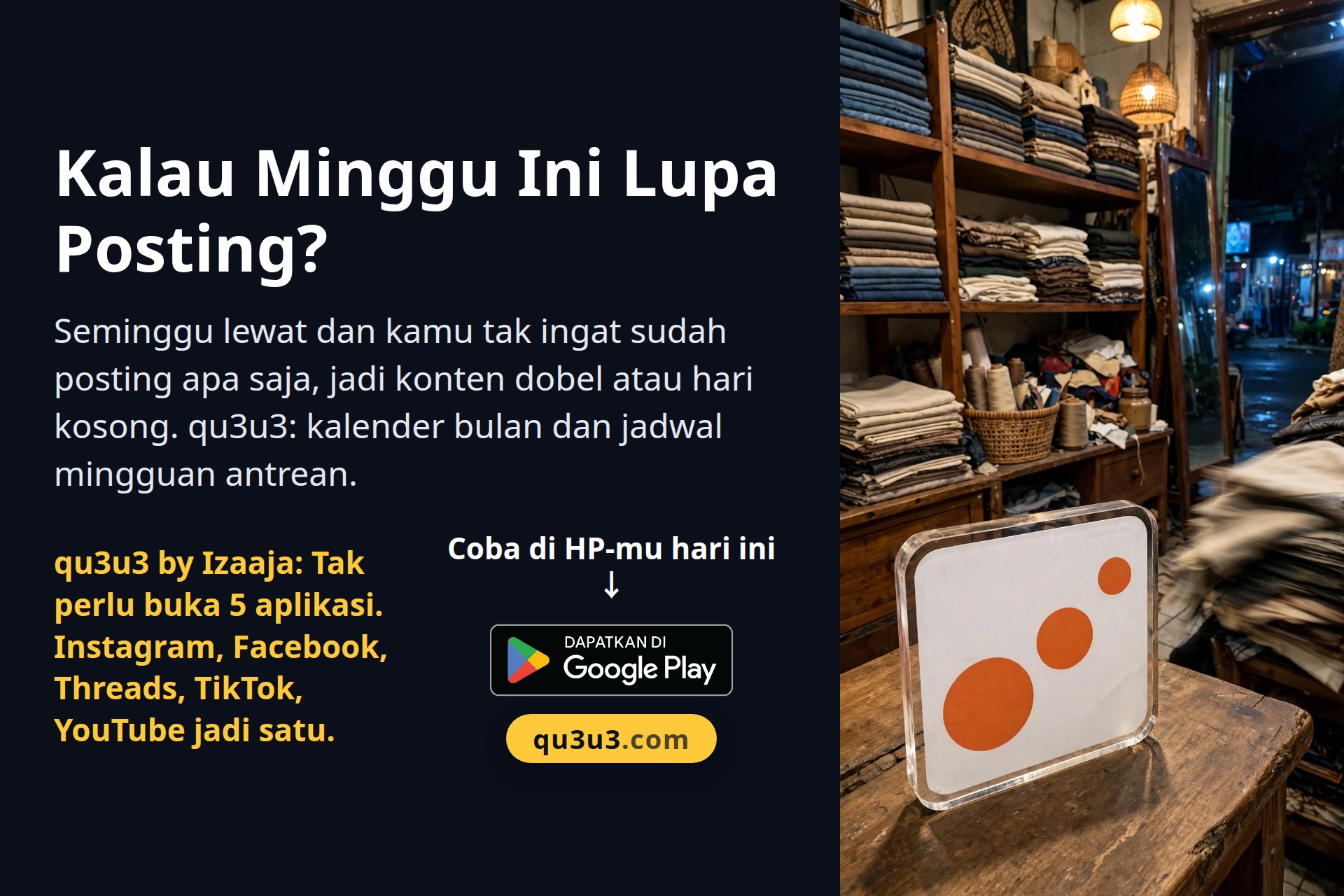 Kalau Minggu Ini Lupa Posting?