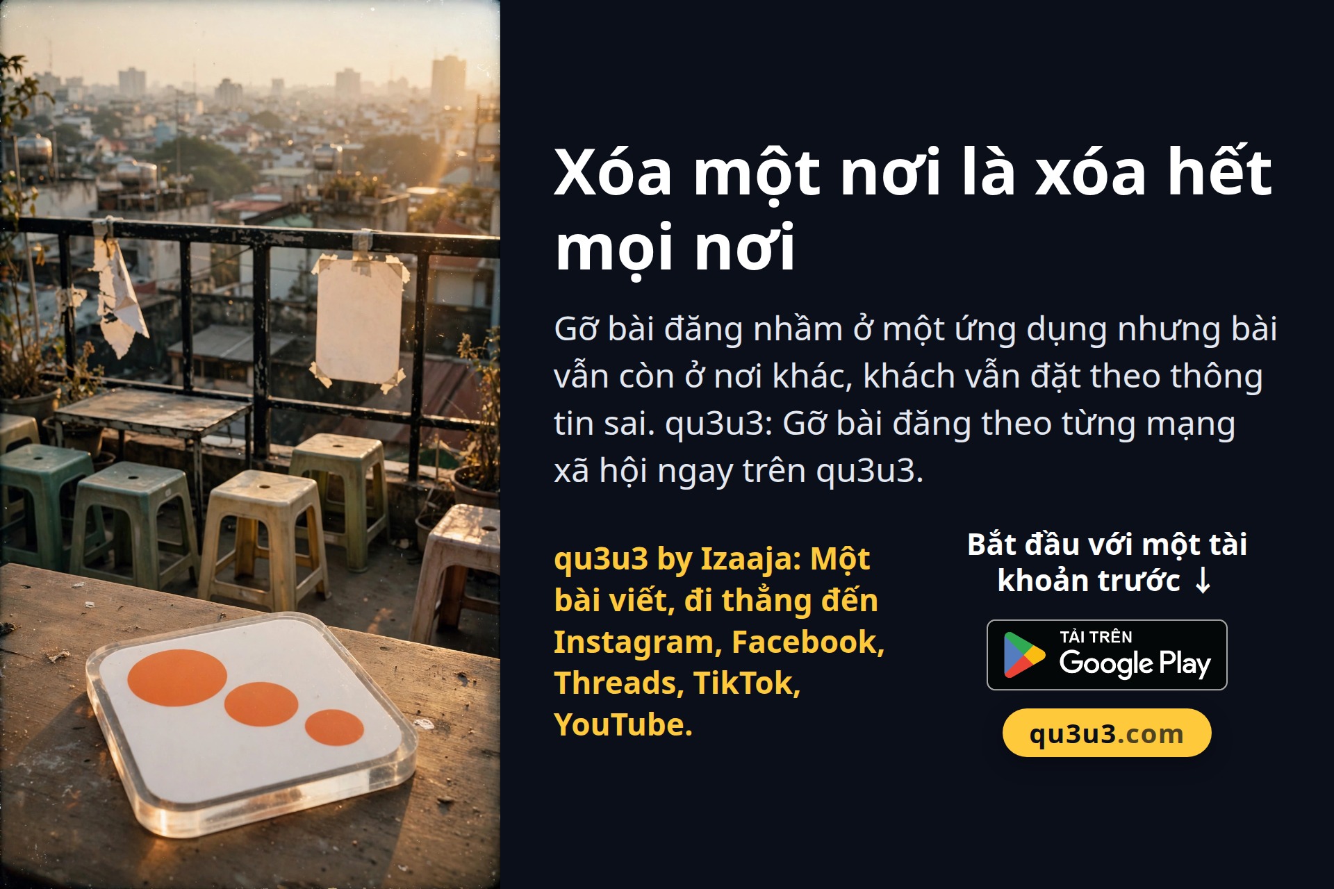 Xóa một nơi là xóa hết mọi nơi