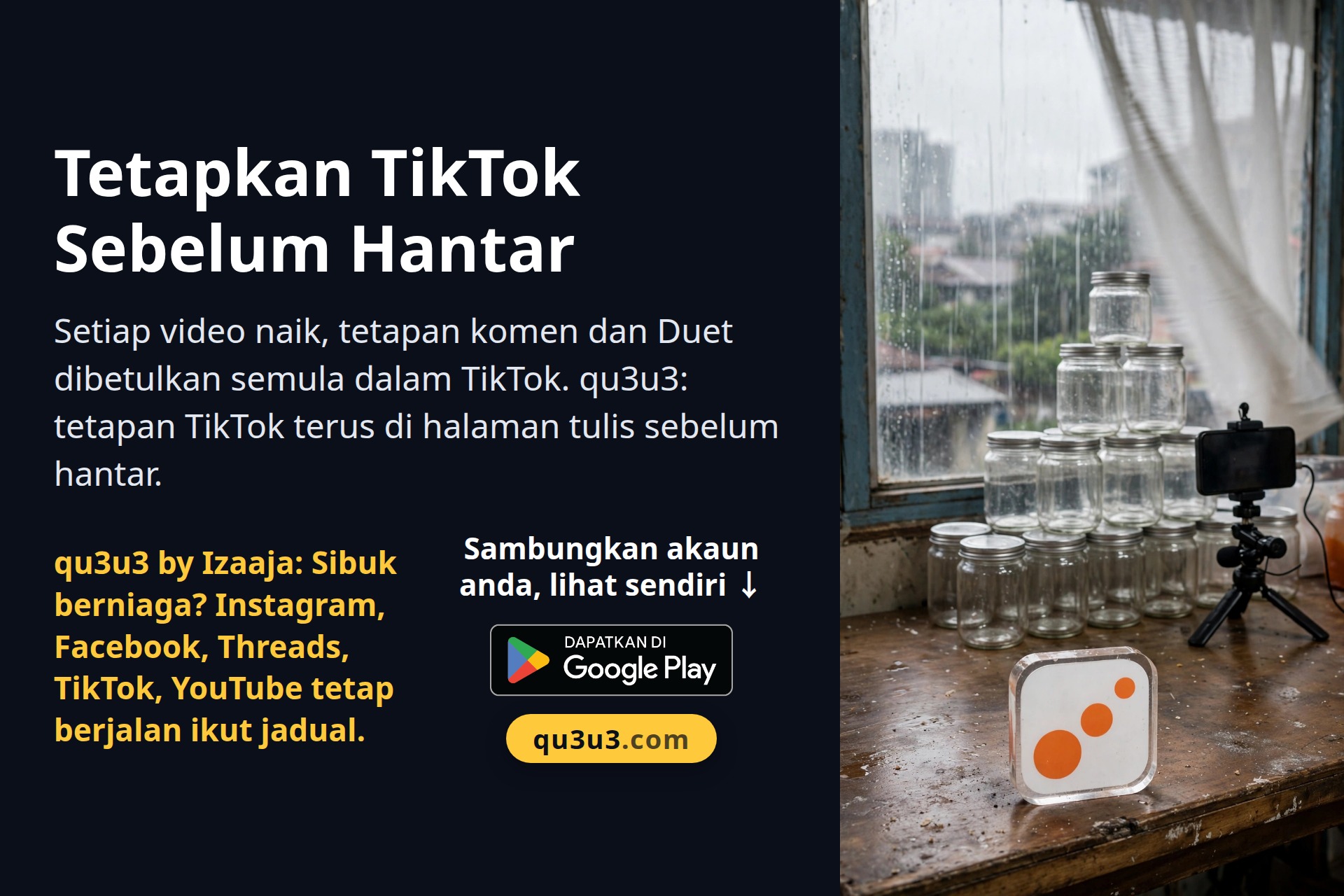 Tetapkan TikTok Sebelum Hantar