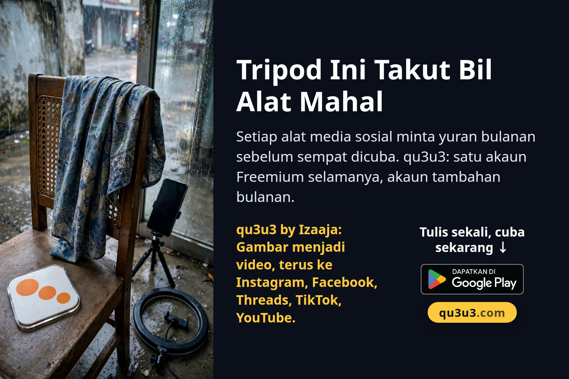 Takut Bil Alat Yang Mahal