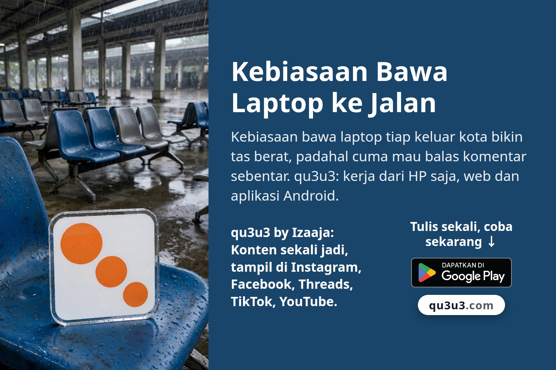 Kebiasaan Bawa Laptop ke Jalan