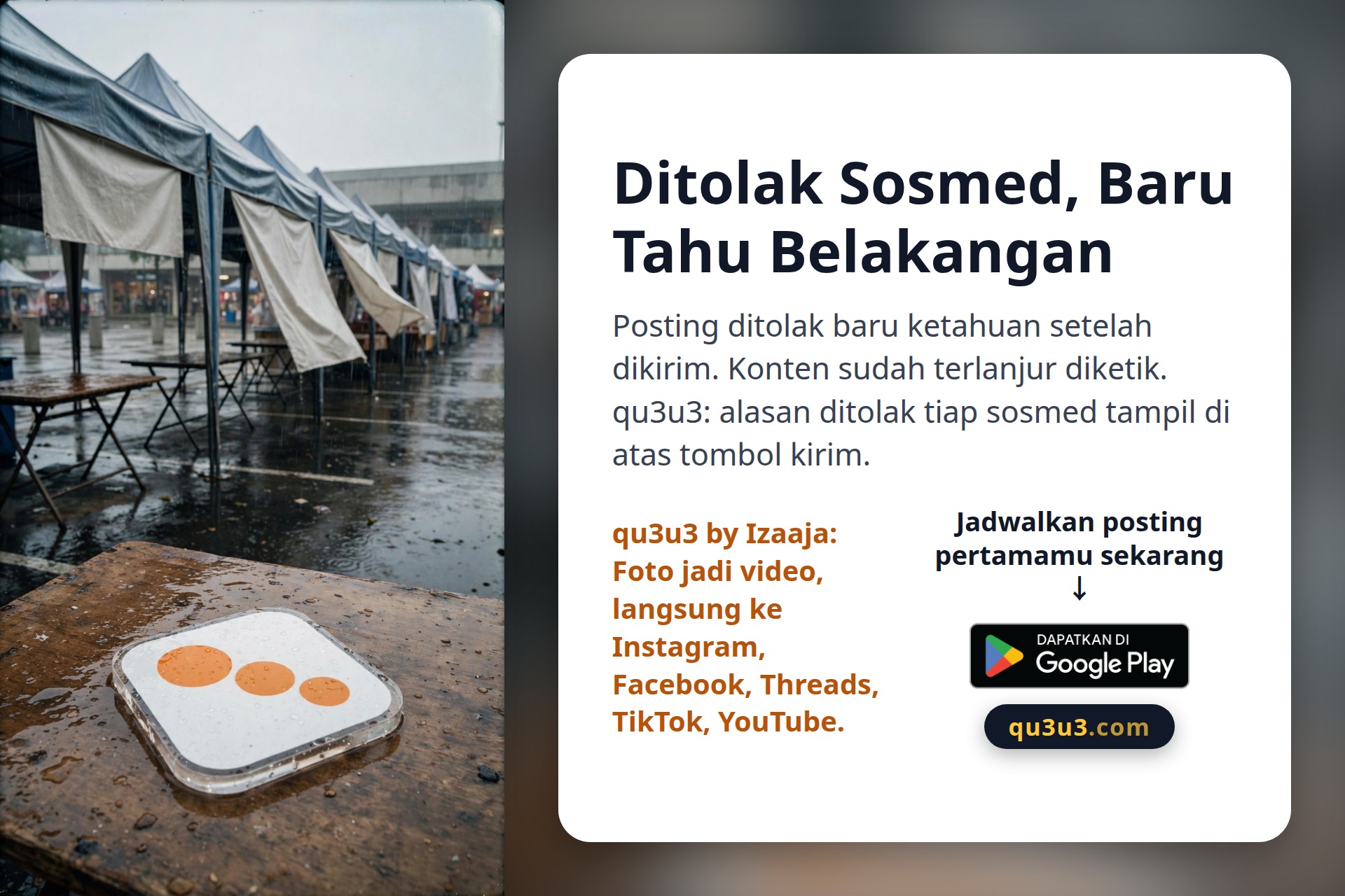 Ditolak Sosmed, Baru Tahu Belakangan