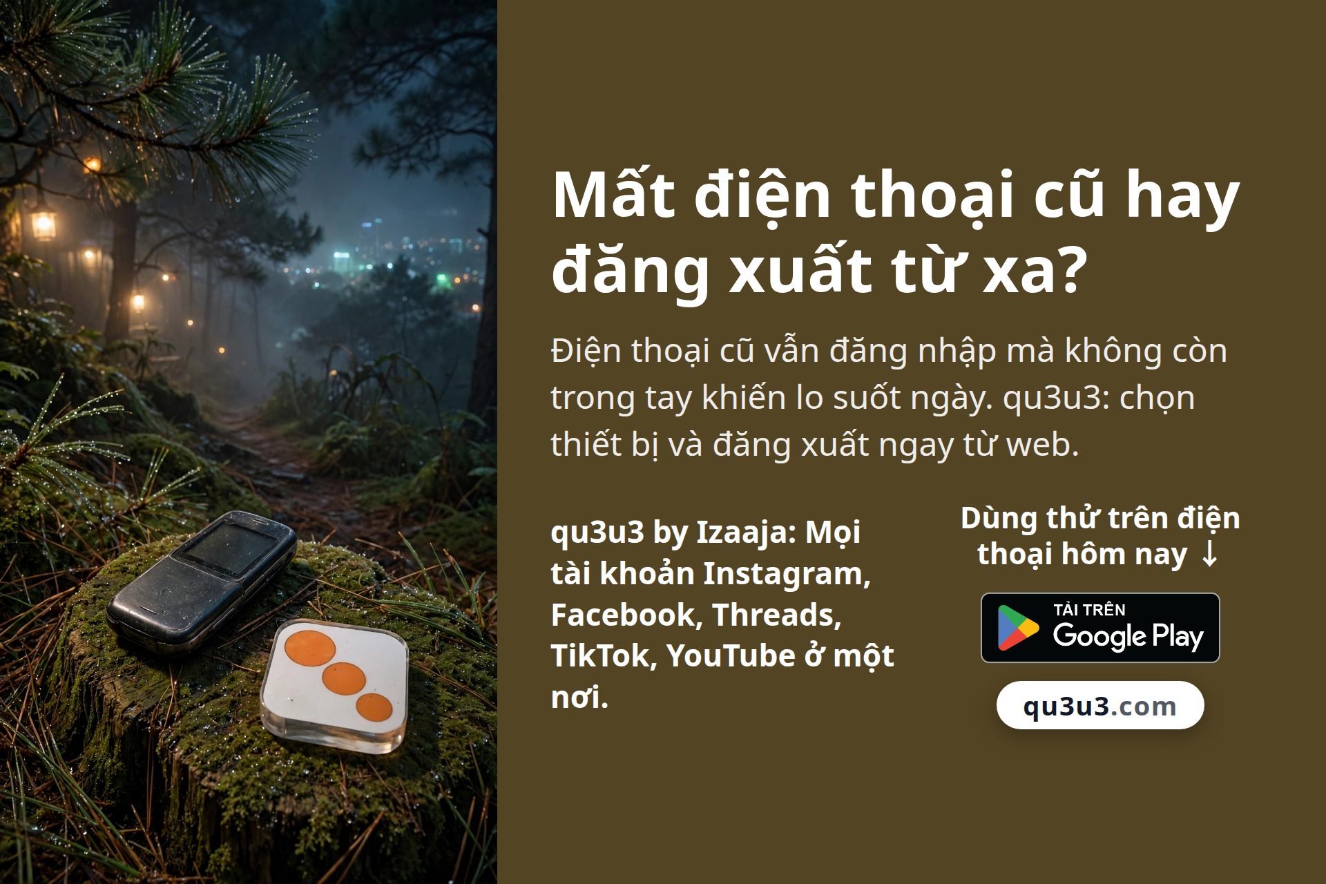 Mất điện thoại cũ hay đăng xuất từ xa?