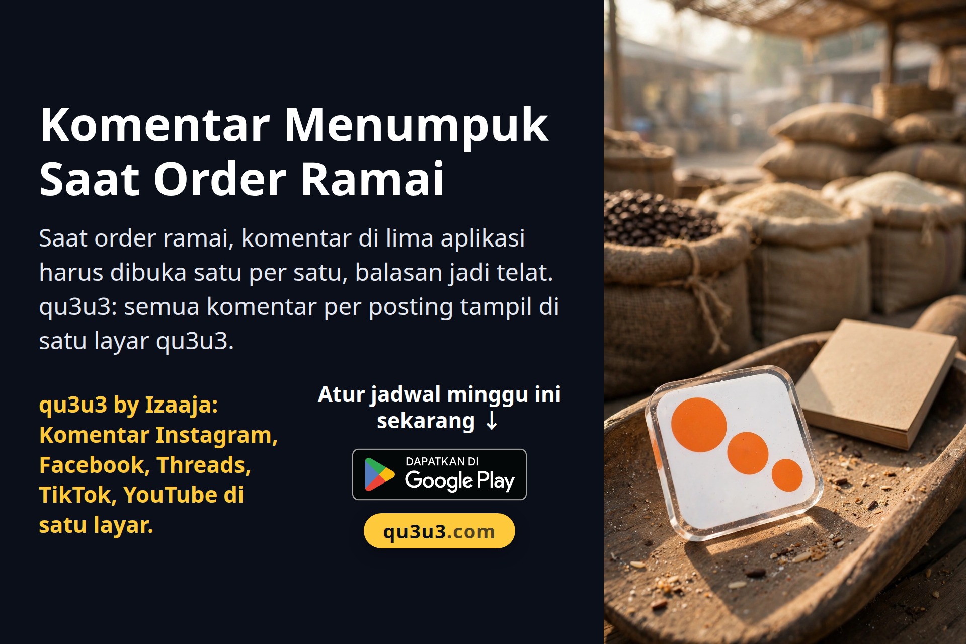 Komentar Menumpuk Saat Order Ramai