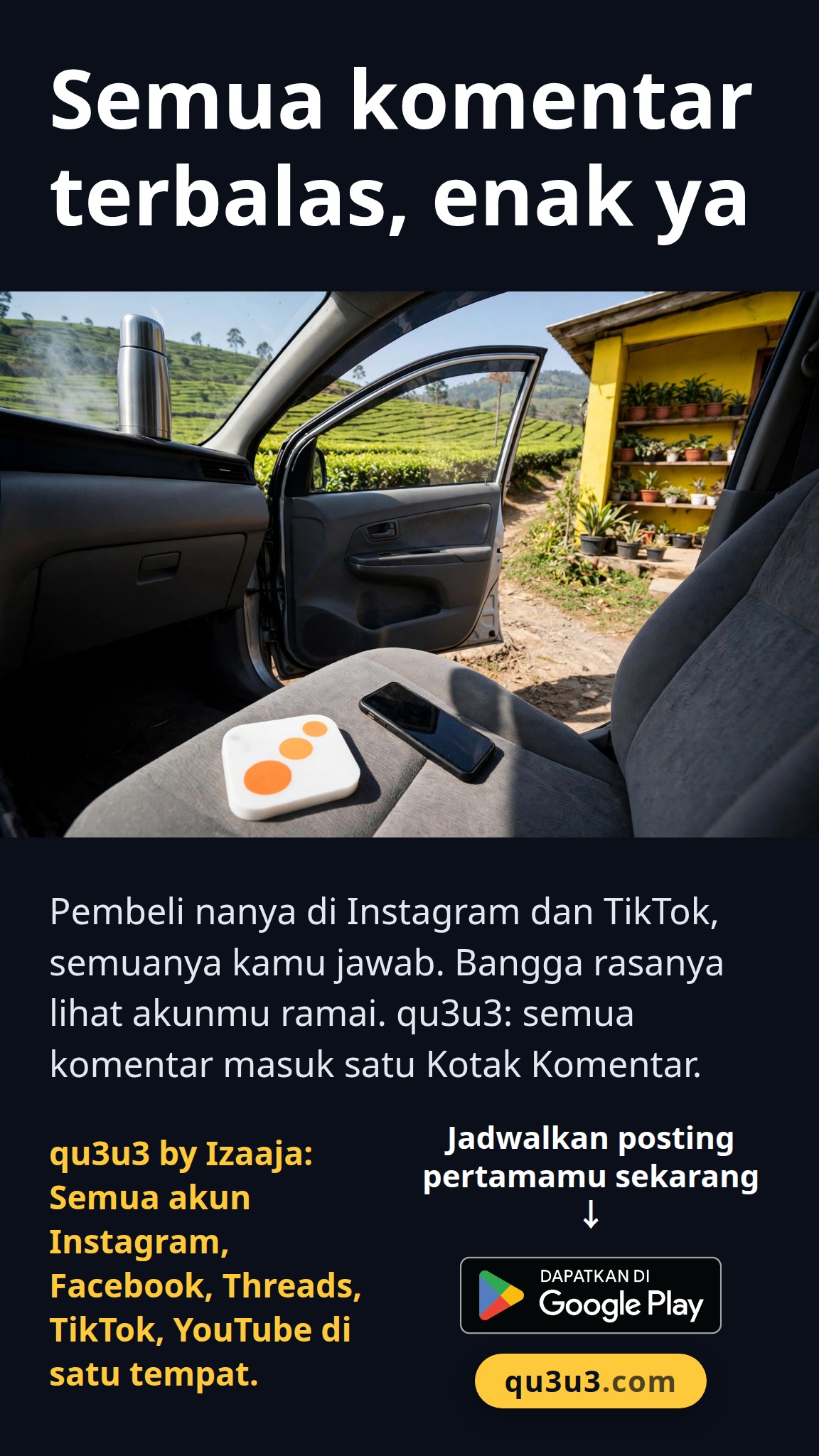 Semua komentar terbalas, enak ya