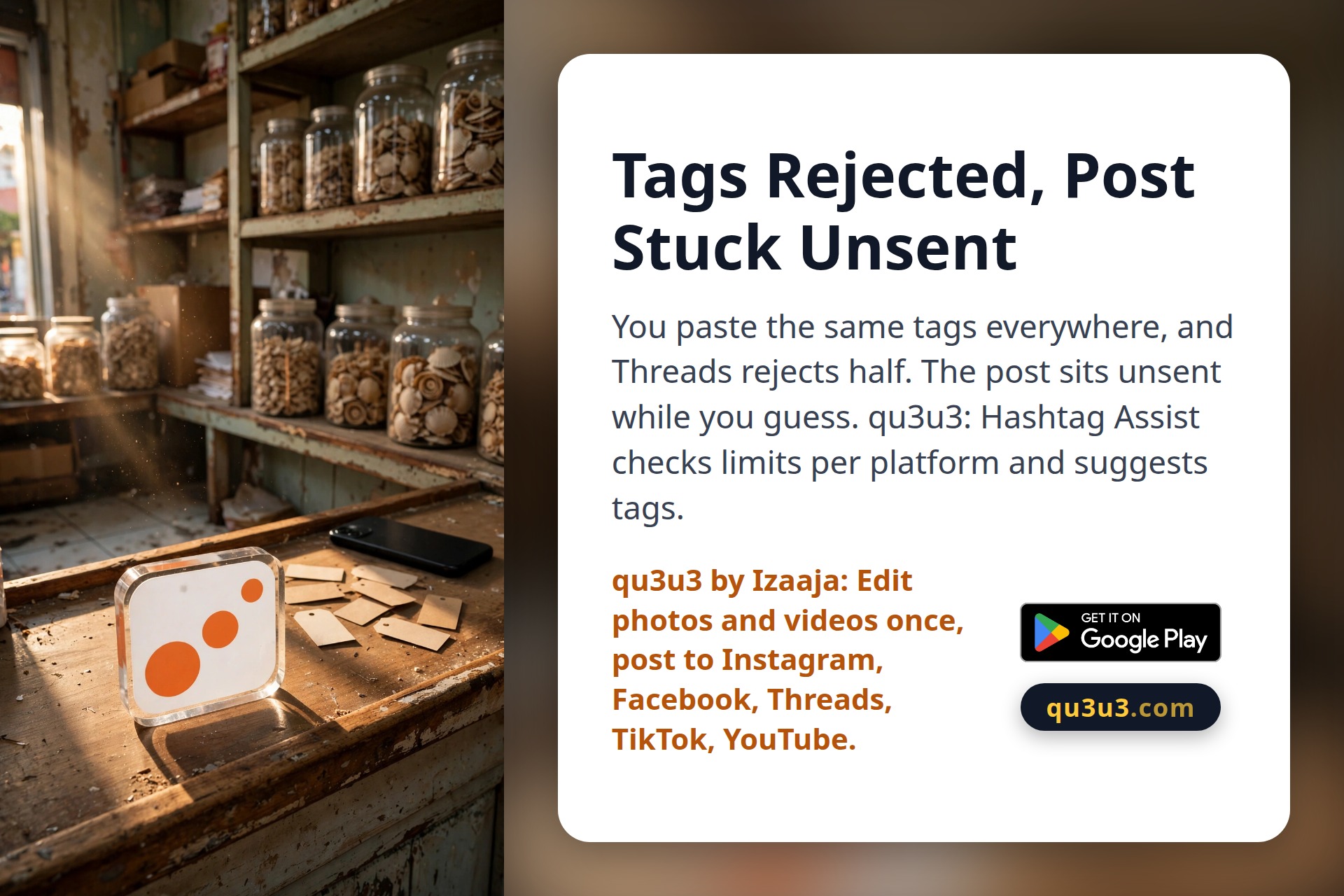 Tags Rejected, Post Stuck Unsent